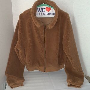 Romwe sweater, zipper up, long sleeves, size L.